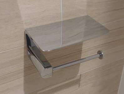 Gessi Rilievo WC-Papierrollenhalter mit Deckel 59449 Metall schwarz PVD; 59449706 