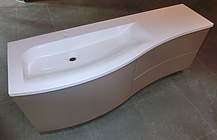 Burgbad Sinea 1.​0 Waschbecken mit Unterschrank 161cm, links, Weiß Solid …