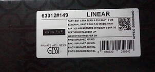 Gessi HI-​FI Linear Fertigmontageset 63018 Schwarz Matt für Thermostat mit …