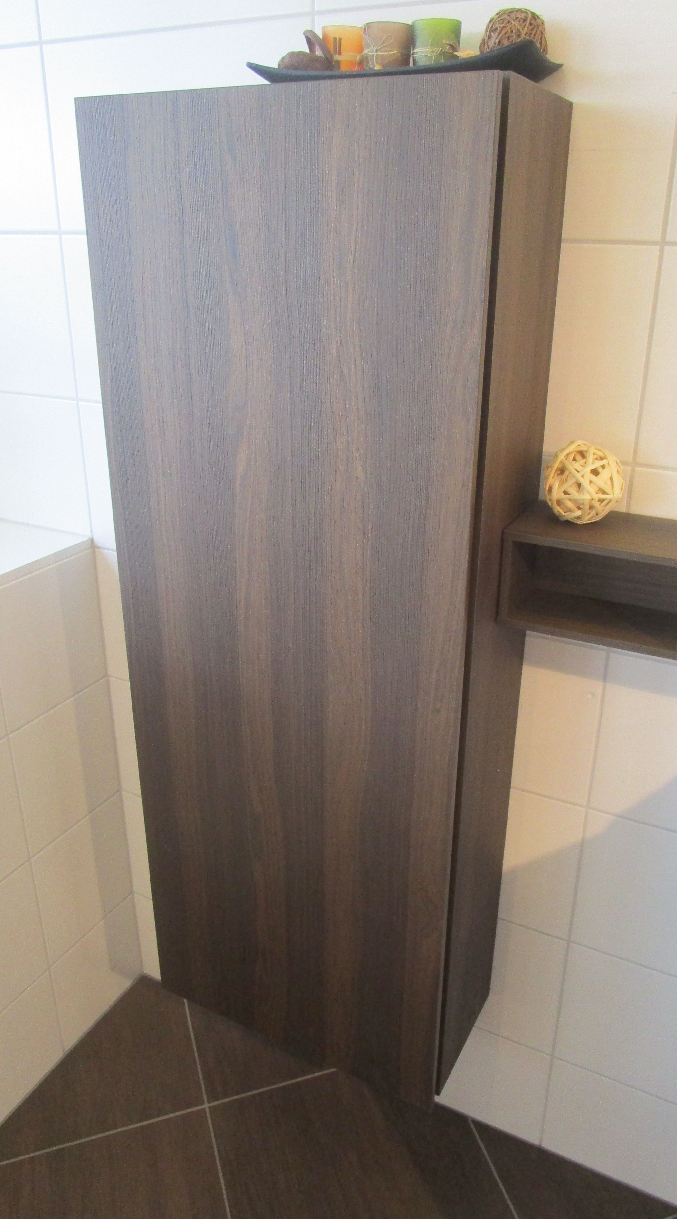 Duravit L Cube Handtuchhalter Duravit L Cube Halbhochschrank 400x243x1320mm Kastanie Dunkel LC1168L5353