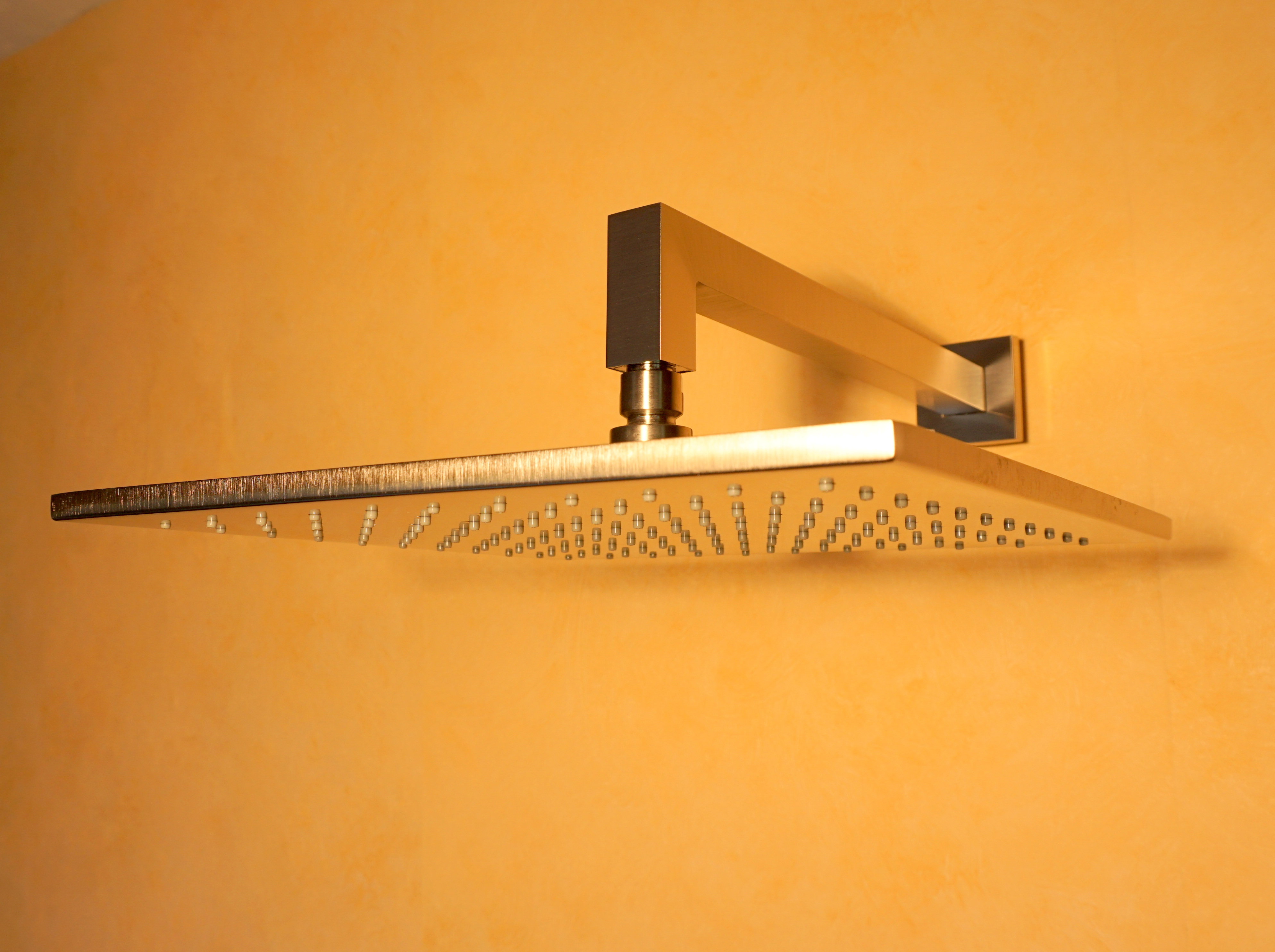 Gessi Emporio Antikalk-Kopfbrause 30x30cm Edelstahl Glanz, Regendusche mit Wandarm; 93348238 
