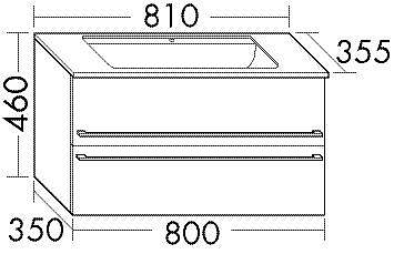 Burgbad Bel Mineralgusswaschtisch mit Unterschrank 81cm Weiß Solid Matt; …