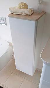 Burgbad Iveo halbhoher Schrank 35x32x96cm Weiß …