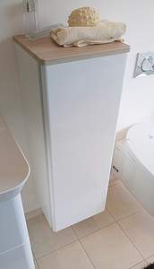 Burgbad Iveo halbhoher Schrank 35x32x96cm Weiß Hochglanz Türanschlag rechts; UHHX035RF2833 
