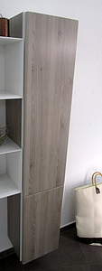 Burgbad Iveo Hochschrank mit Innenschublade Eiche Dekor Merino rechts; …