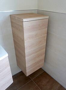 Burgbad Sinea 2.0 Halbhoher Schrank mit Tip-On 34x40x97cm rechts, Schilf Solid Matt; UHIB04TRF2796 