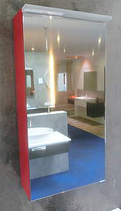 Burgbad Sinea 2.0 Spiegelschrank mit Waschtischbeleuchtung für Gästebad, Weiß Hochglanz, Anschlag links; SFHD040LF2783 