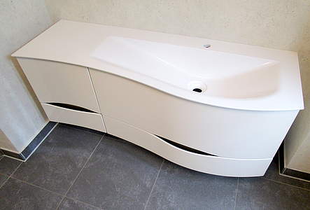 Burgbad Sinea 2.0 Waschtisch mit Unterschrank 131cm, Tip-On-Technik, Weiß Solid Matt; SFFQ13TRF2793 