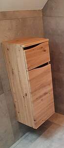 Burgbad Sinea 3.0 Halbhochschrank 35x32x96cm Weiß Matt, links; UHZW035LF6803 