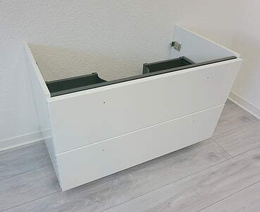 Burgbad Sys30 Diago Waschtischunterschrank 60cm Weiß Hochglanz für Duravit D-Code; WWLD060F1507 