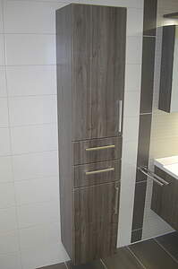 Burgbad Sys30 Hochschrank mit Schubladen L:30 H:176 T:32cm, links, Weiß Matt; HS3037LF1719 