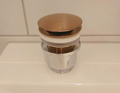 Gessi 01420 Ablaufventil Stop&Go für Becken mit Überlauf 1 1/4" Gold CCP; 01420080 