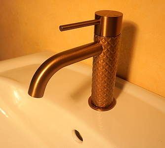 Gessi 316 Intreccio Waschtisch-Einhebelmischer mit Ablaufgarnitur 54101 Warm Bronze Gebürstet PVD; 54101726 