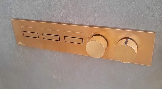 Gessi HI-FI Linear Fertigmontageset 63014 chrom für Thermostat mit 3 Ausgängen; 63014031 