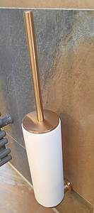 Gessi Inciso WC-Bürstengarnitur Kupfer PVD/Behälter weiß für Wandmontage; 58519030 