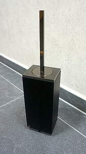 Gessi Inverso WC-Bürstengarnitur 20844 Kupfer PVD, Behälter schwarz; 20844030 