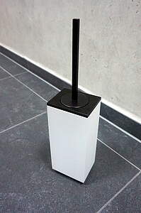 Gessi Inverso WC-Bürstengarnitur Standversion 20843 Kupfer PVD, Behälter weiß; 20843030 