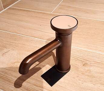 Gessi Origini Waschtischarmatur 66001 Messing Gebürstet PVD mit Ablaufgarnitur; Mischbatterie 66001727 