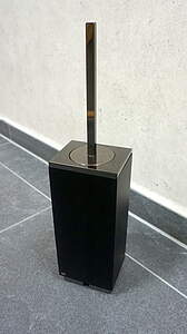 Gessi Rettangolo WC-Bürstengarnitur 20844 Metall Schwarz PVD, Behälter schwarz; 20844706 