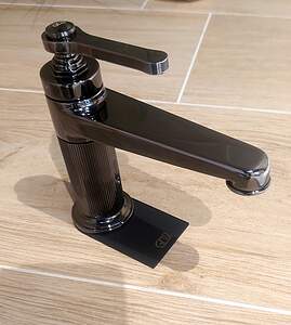 Gessi Venti20 Waschtischarmatur 65001 Finox Optik mit Ablaufgarnitur; …