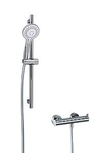 HSK Shower Set Rund, Dusch-​Thermostatarmatur & Brausestange; 1000101-​R