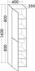 Burgbad Sinea 1.​0 Hochschrank Anthrazit Solid Matt 2-​türig, rechts, …