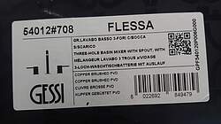 Gessi 316 Flessa Waschtisch-​Dreilocharmatur 54012 Schwarz Matt; 54012299