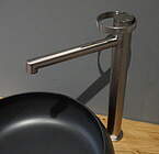 Gessi Anello Waschtischarmatur hohe Version Warm Bronze Gebürstet PVD mit Ablaufgarnitur; Mischbatterie 63305726 
