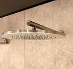 Gessi Dusche316 Antikalk-Kopfbrause 218mm Messing Gebürstet PVD mit Wandarm; Regendusche 54149727 