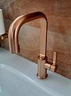 Gessi Inciso Waschtischarmatur hohe Version Kupfer PVD mit Ablaufgarnitur; …