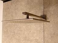 Gessi Rettangolo Antikalk-Kopfbrause 30x30cm Warm Bronze PVD Gebürstet für Wandmontage; 15185726 