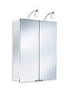 Spiegelschrank HSK ASP 300 mit Bügelleuchten, 60x75cm, Tiefe 12,​5cm